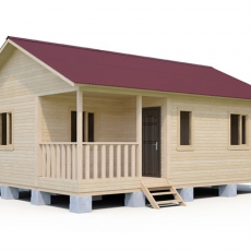 Проект каркасного дома 6х8 с верандой-крыльцом - Дачное строительство | Окна, балконы, лоджии