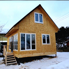 Каркасный дом 5,5х7 с мансардой  - Дачное строительство | Окна, балконы, лоджии