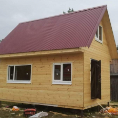 Каркасный дом 4х6 с мансардой 3х6 - Дачное строительство | Окна, балконы, лоджии