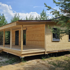 Каркасный дом 6х8 с верандой - Дачное строительство | Окна, балконы, лоджии