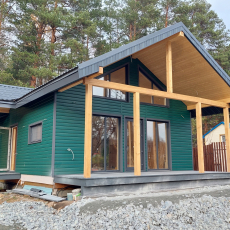 Каркасный дом 7х9 с верандой - Дачное строительство | Окна, балконы, лоджии