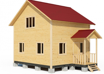 Проект каркасного дома 6х6 с полуторным мансардным этажом - Дачное строительство | Окна, балконы, лоджии