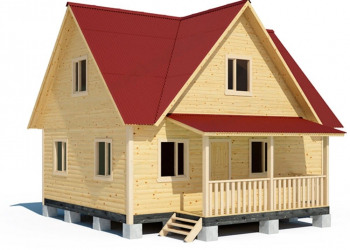 Проект двухэтажного каркасного дома 6х8 с тремя фронтонами и верандой - Дачное строительство | Окна, балконы, лоджии