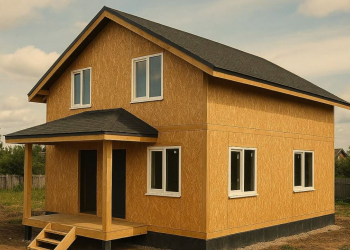 Дом из Сип-панелей. 8х7 м. - Дачное строительство | Окна, балконы, лоджии