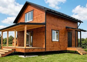 Каркасный дом 7.3х7 двухэтажный - Дачное строительство | Окна, балконы, лоджии
