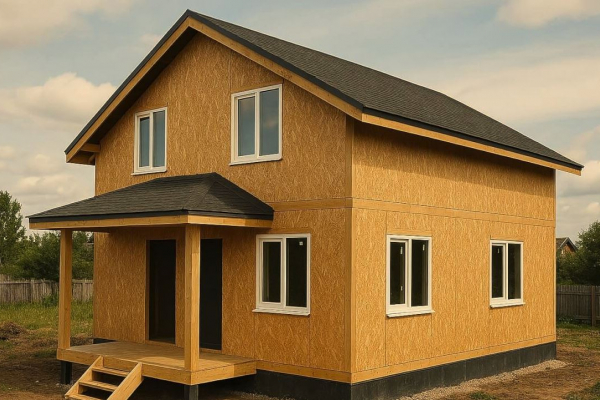 Дом из Сип-панелей. 8х7 м. - Дачное строительство | Окна, балконы, лоджии