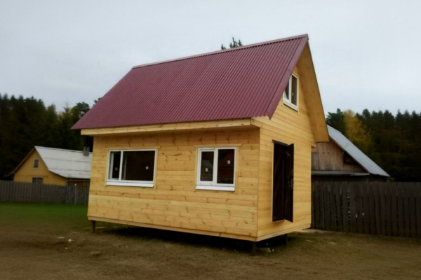 Каркасный дом 4х6 с мансардой 3х6 - Дачное строительство | Окна, балконы, лоджии