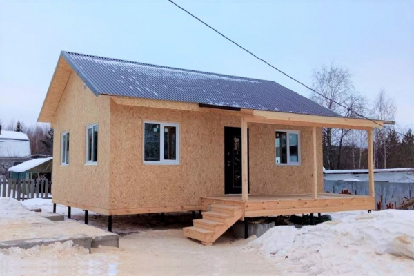 Каркасный дом 6х8 одноэтажный с крыльцом - Дачное строительство | Окна, балконы, лоджии