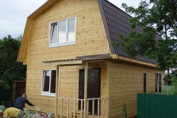 Каркасный дом 6х8 с мансардой  - Дачное строительство | Окна, балконы, лоджии